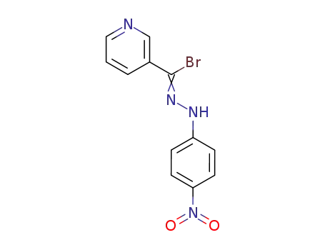Molecular Structure of 74305-93-4 (Nicotinoyl bromide, p-nitrophenylhydrazone)