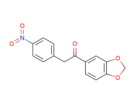 Molecular Structure of 85590-85-8 (1-(benzo[d][1,3]dioxol-5-yl)-2-(4-nitrophenyl)ethanone)