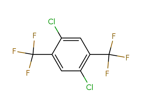 Molecular Structure of 320-55-8 (1,4-DICHLORO-2,5-BIS-TRIFLUOROMETHYL-BENZENE)