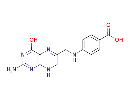Molecular Structure of 2134-76-1 (4-[(2-amino-4-oxo-7,8-dihydro-1H-pteridin-6-yl)methylamino]benzoic acid)