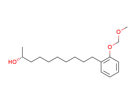 Molecular Structure of 139403-83-1 (Benzenenonanol, 2-(methoxymethoxy)-a-methyl-, (R)-)
