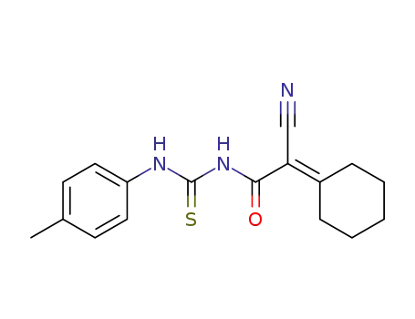 Acetamide,
2-cyano-2-cyclohexylidene-N-[[(4-methylphenyl)amino]thioxomethyl]-