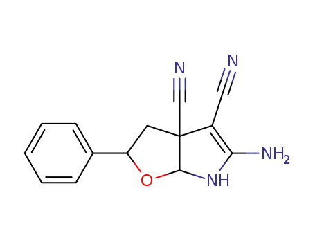 5-Amino-2-phenyl-2,3,6,6a-tetrahydro-furo[2,3-b]pyrrole-3a,4-dicarbonitrile
