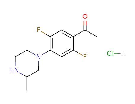 Ethanone, 1-[2,5-difluoro-4-(3-methyl-1-piperazinyl)phenyl]-,
monohydrochloride