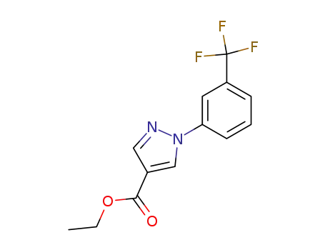 Molecular Structure of 110821-31-3 (1-(3-Trifluoromethyl-phenyl)-1H-pyrazole-4-carboxylic acid ethyl ester)