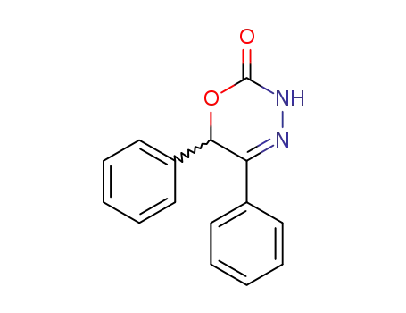 Molecular Structure of 19836-49-8 (2H-1,3,4-Oxadiazin-2-one, 3,6-dihydro-5,6-diphenyl-)