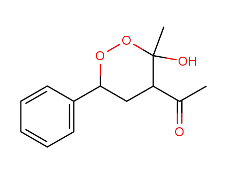 4-acetyl-3-methyl-6-phenyl-1,2-dioxan-3-ol