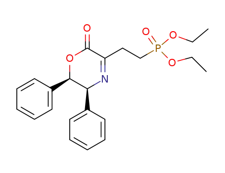 Molecular Structure of 141894-73-7 ((5S,6R)-3-<2'-(diethoxyphosphonyl)-ethyl>-5,6-diphenyl-5,6-dihydro-2H-1,4-oxazin-2-one)