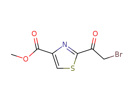 Molecular Structure of 76275-88-2 (4-Thiazolecarboxylic acid, 2-(bromoacetyl)-, methyl ester)