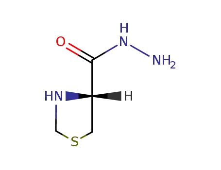 Molecular Structure of 155264-41-8 (4-Thiazolidinecarboxylicacid,hydrazide(9CI))
