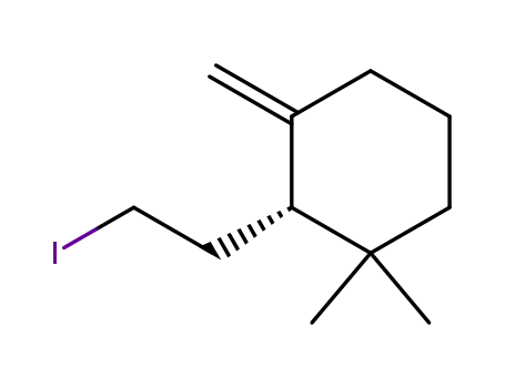 Cyclohexane, 2-(2-iodoethyl)-1,1-dimethyl-3-methylene-, (S)-