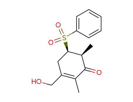 (5R,6S)-5-Benzenesulfonyl-3-hydroxymethyl-2,6-dimethyl-cyclohex-2-enone