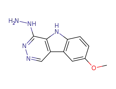4H-Pyridazino(4,5-b)indol-4-one, 3,5-dihydro-8-methoxy-, hydrazone