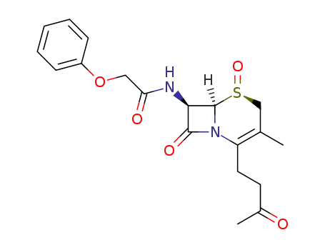 (1S,6R,7R)-3-methyl-4-(3'-oxobutyl)-7β-phenoxyacetamido-ceph-3-em 1-oxide