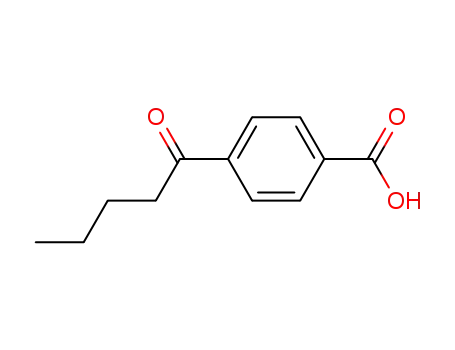 Molecular Structure of 79784-62-6 (4-pentanoylbenzoic acid)