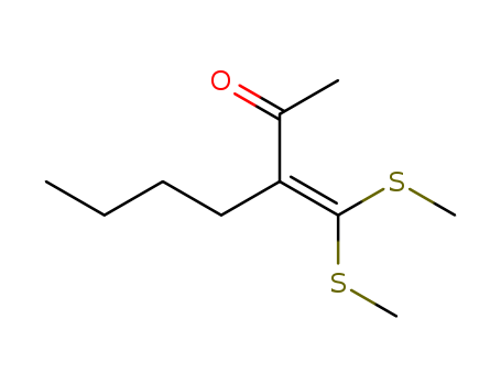 2-Heptanone, 3-[bis(methylthio)methylene]-