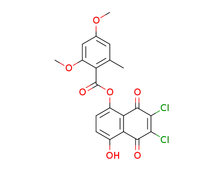 2,3-dichloro-5-(2',4'-dimethoxy-6'-methylbenzoyloxy)-8-hydroxy-1,4-naphthoquinone