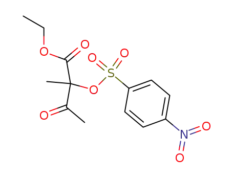 Molecular Structure of 124716-85-4 (Ethyl 2-<<(p-nitrophenyl)sulfonyl>oxy>-2-methylacetoacetate)