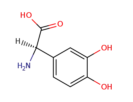 Molecular Structure of 16534-84-2 (3,4-dihydroxyphenylglycine)