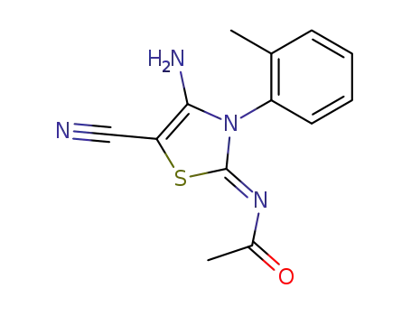 Acetamide,
N-[4-amino-5-cyano-3-(2-methylphenyl)-2(3H)-thiazolylidene]-