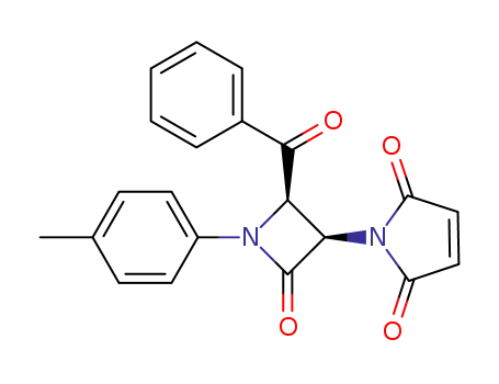 1H-Pyrrole-2,5-dione,
1-[2-benzoyl-1-(4-methylphenyl)-4-oxo-3-azetidinyl]-, cis-