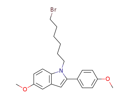 1H-Indole, 1-(6-bromohexyl)-5-methoxy-2-(4-methoxyphenyl)-