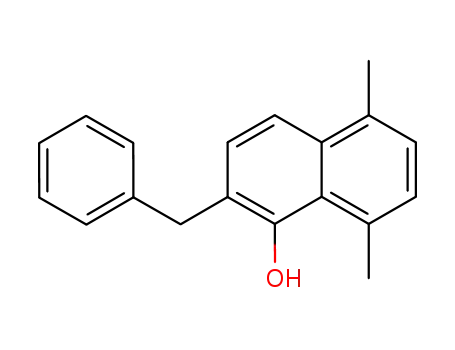 1-Naphthalenol, 5,8-dimethyl-2-(phenylmethyl)-