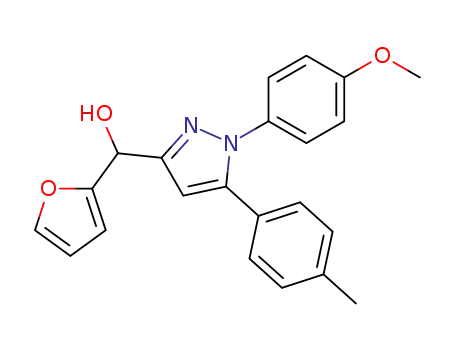 Molecular Structure of 119517-82-7 (Furan-2-yl-[1-(4-methoxy-phenyl)-5-p-tolyl-1H-pyrazol-3-yl]-methanol)