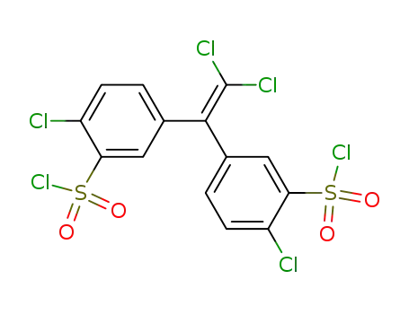 Molecular Structure of 79506-25-5 (1,1-dichloro-2,2-bis(4-chloro-3-chlorosulfonylphenyl)ethylene)
