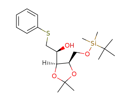 1-O-tert-butyldimethylsilyl-5-deoxy-2,3-O-isopropylidene-5-phenylthio-D-lyxitol