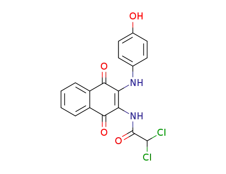 2-Dichloracetyl-3-(4-hydroxyanilino)-1,4-naphthochinon