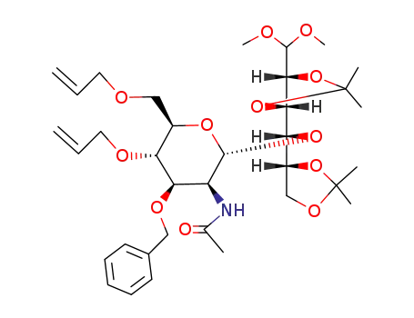 4-O-(2-acetamido-4,6-di-O-allyl-3-O-benzyl-2-deoxy-α-D-glucopyranosyl)-2,3;5,6-di-O-isopropylidene-aldehydo-D-glucose dimethyl acetal
