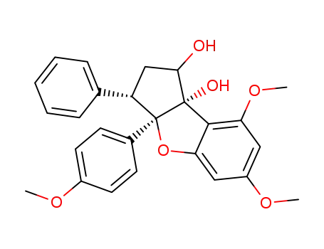 (3S,3aR,8bS)-6,8-Dimethoxy-3a-(4-methoxy-phenyl)-3-phenyl-1,2,3,3a-tetrahydro-benzo[b]cyclopenta[d]furan-1,8b-diol