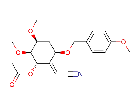 (2E)-(1R,3S,4S,5S)-3-acetoxy-2-cyanomethylene-4,5-dimethoxy-1-(p-methoxybenzoyloxy)cyclohexane