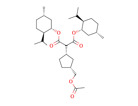 di-l-menthyl 2-(4β-acetoxymethylenecyclopent-1β-yl)malonate