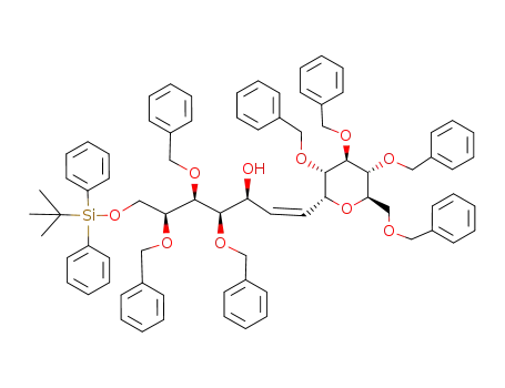 (Z)-(3S,4R,5R,6S)-4,5,6-Tris-benzyloxy-7-(tert-butyl-diphenyl-silanyloxy)-1-((2R,3S,4R,5R,6R)-3,4,5-tris-benzyloxy-6-benzyloxymethyl-tetrahydro-pyran-2-yl)-hept-1-en-3-ol