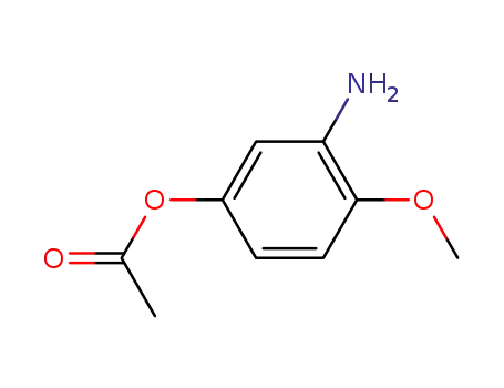 Molecular Structure of 64071-89-2 (Phenol, 3-amino-4-methoxy-, acetate (ester))