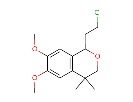 Molecular Structure of 70822-39-8 (1-(2-chloroethyl)-4,4-dimethyl-6,7-dimethoxyisochroman)
