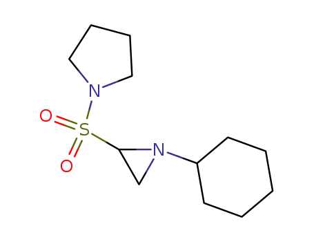 Molecular Structure of 87975-47-1 (Pyrrolidine, 1-[(1-cyclohexyl-2-aziridinyl)sulfonyl]-)