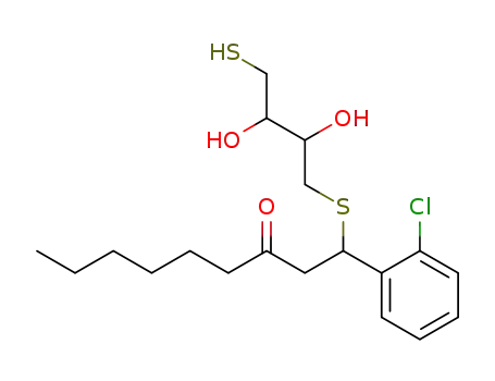 1-(2-Chloro-phenyl)-1-(2,3-dihydroxy-4-mercapto-butylsulfanyl)-nonan-3-one