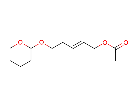 Molecular Structure of 92845-01-7 (2-Penten-1-ol, 5-[(tetrahydro-2H-pyran-2-yl)oxy]-, acetate, (E)-)