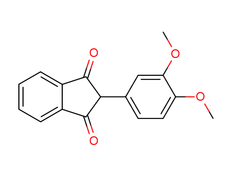 Molecular Structure of 1470-38-8 (2-(3,4-Dimethoxyphenyl)-1H-indene-1,3(2H)-dione)