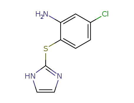 Molecular Structure of 88251-69-8 (Benzenamine, 5-chloro-2-(1H-imidazol-2-ylthio)-)