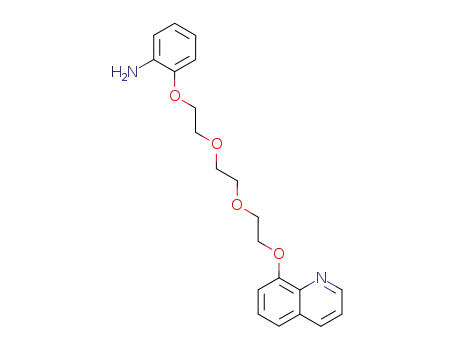 Molecular Structure of 74145-43-0 (Benzenamine, 2-[2-[2-[2-(8-quinolinyloxy)ethoxy]ethoxy]ethoxy]-)