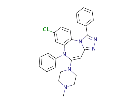 6H-(1,2,4)Triazolo(4,3-a)(1,5)benzodiazepine, 8-chloro-1,6-diphenyl-5-(4-methyl-1-piperazinyl)-