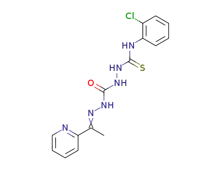 Molecular Structure of 140835-41-2 (N-(2-chlorophenyl)-2-({(2E)-2-[1-(pyridin-2-yl)ethylidene]hydrazinyl}carbonyl)hydrazinecarbothioamide)