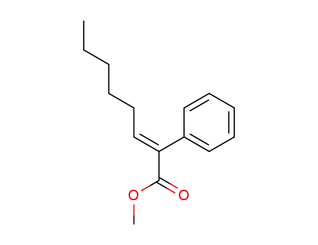Molecular Structure of 100340-47-4 (methyl (E)-2-phenyl-2-octenoate)