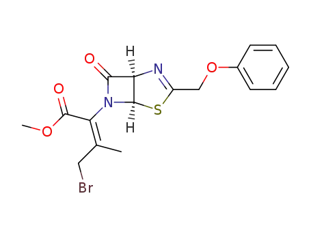 (<i>E</i>)-4-bromo-3-methyl-2-((1<i>R</i>)-7-oxo-3-phenoxymethyl-(1<i>r</i><i>H</i>,5<i>c</i><i>H</i>)-4-thia-2,6-diaza-bicyclo[3.2.0]hept-2-en-6-yl)-but-2-enoic acid methyl ester