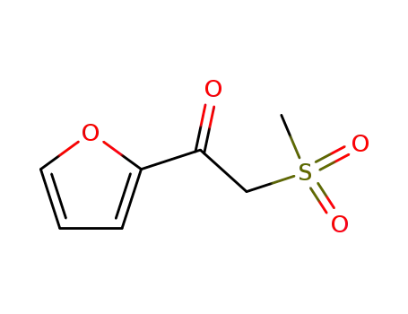Molecular Structure of 123456-25-7 ((methylsulphonyl)methyl 2-furyl ketone)
