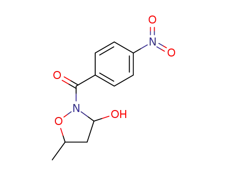 Molecular Structure of 114056-80-3 (3-Isoxazolidinol, 5-methyl-2-(4-nitrobenzoyl)-)